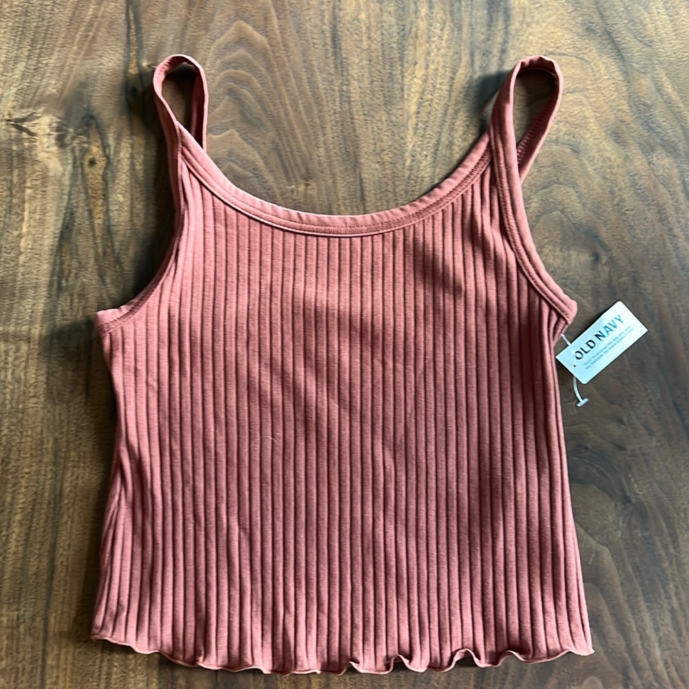 Old Navy Ribbed Tank Top in Rust